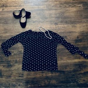 Black Polka Dot Women's The Limited Blouse